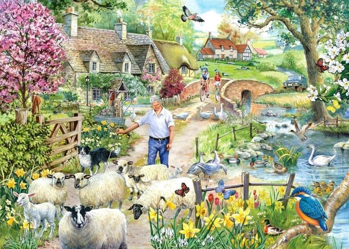 House of Puzzles legpuzzel Shepherd's Lane 1000 stukjes landschap.