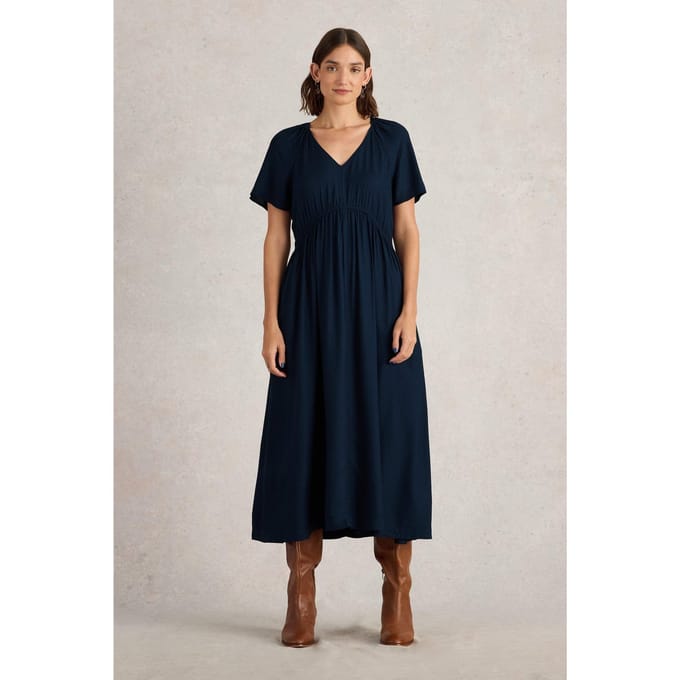 White Stuff Imogen Midi Dress Dark Navy Größe: 8 | Midikleider Outlet | Damen | Blau