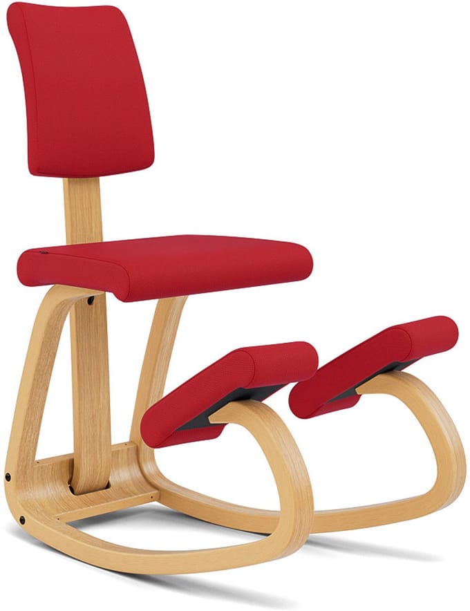 Varier Variable Plus Balansstoel Rood/Lichtbruin Tonal