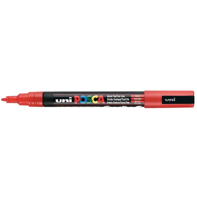 Posca marker met conische punt schrijfdikte fijn rood