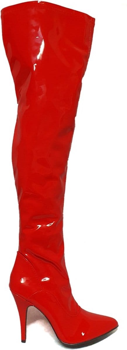 Soisbelle  Imitatie Lakleren Overknee Boot X301 Rood Maat 40