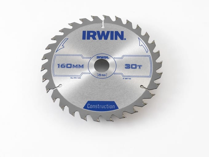 Irwin Construction - Cirkelzaagblad - 160 mm - 20 mm - 30 Tanden