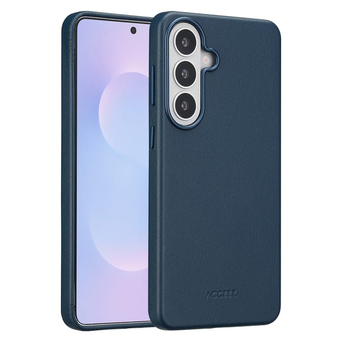 Accezz Hoesje - Geschikt voor Samsung Galaxy S26 Plus - Magnetische Ring Leather Backcover - Nightfall Blue