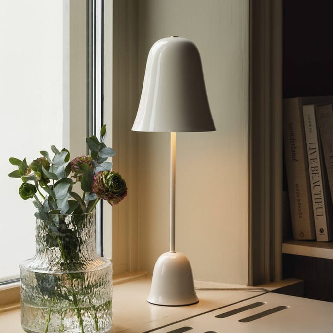 Globen Lighting tafellamp Blåklockan ivoorkleurig, hoogte 56 cm