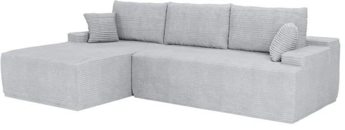 Coredo Bank - Corduroy bekleding - Links - Lichtgrijs