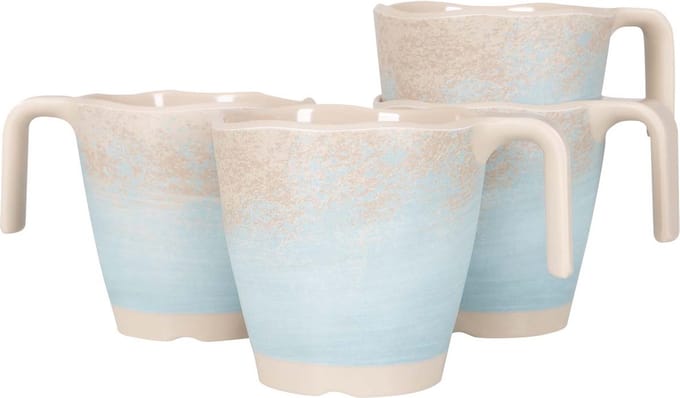 Gimex Stone Line Mok - Beige - 300 ml - 4 Stuks
