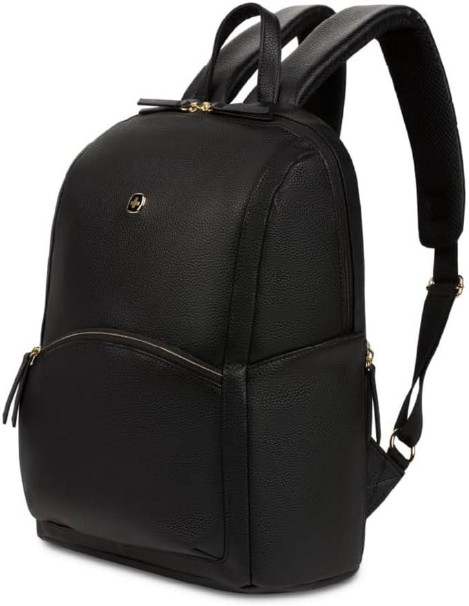 Luxe Dames Laptoptas Rugzak Vegan Leer Rood met Tabletvak