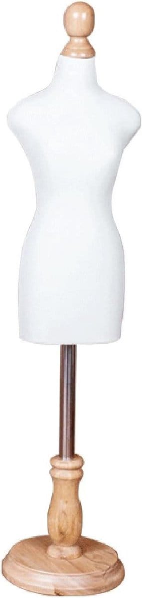 Mini Paspop - Kleermakerspop Dummy - Kleding Tonen - Verstelbare Hoogte - 32cm Hoog - Wit