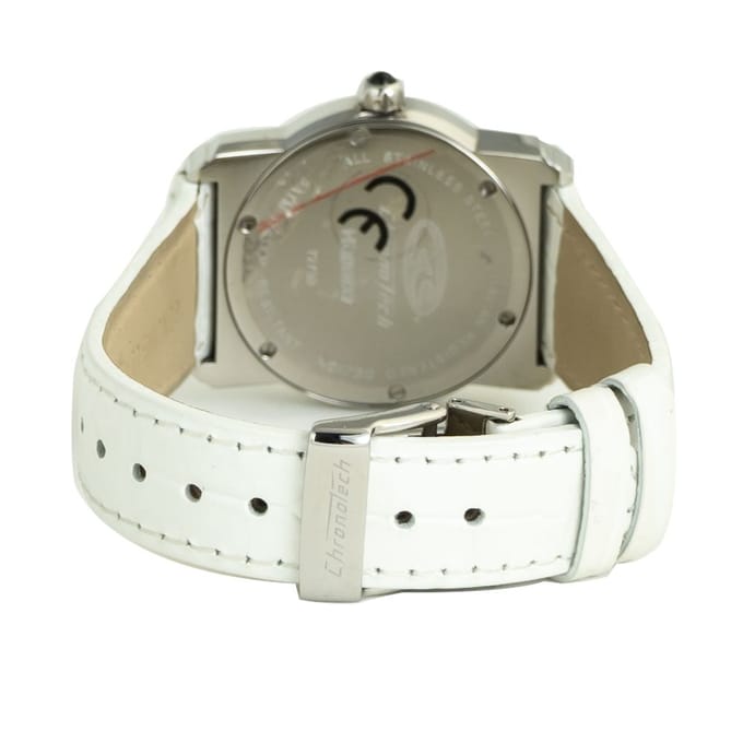 Horloge CHRONOTECH CT7279M-06. Kwarts, Kleur wit. Vrouw.