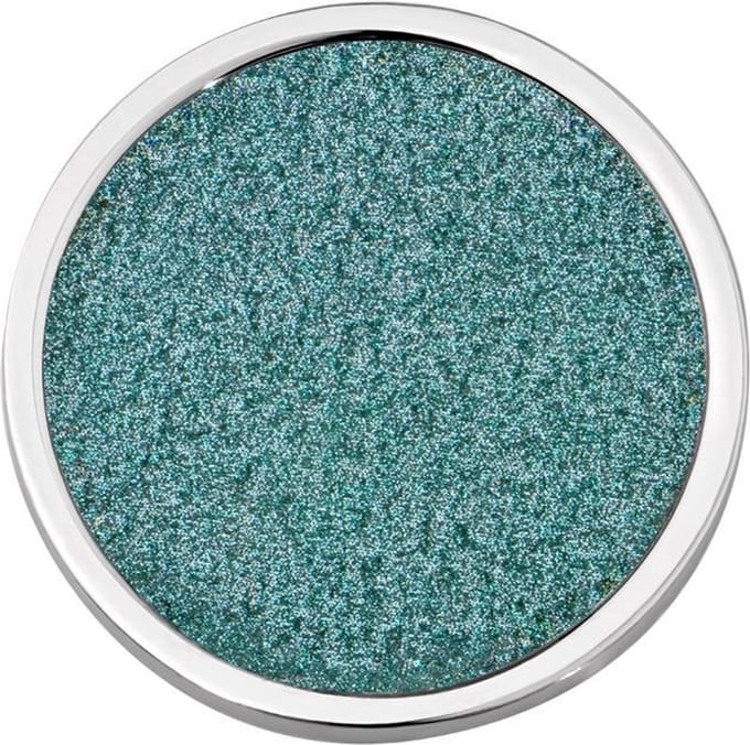 Quiges - Munthouder Munt 33mm RVS Glitters Lichtblauw - EPR080