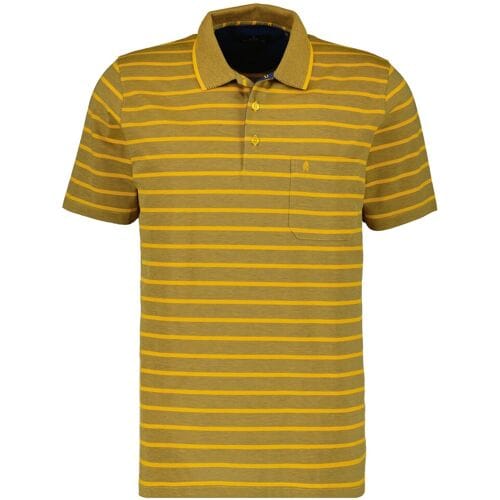 Ragman Striped Polo Fel Geel / male
