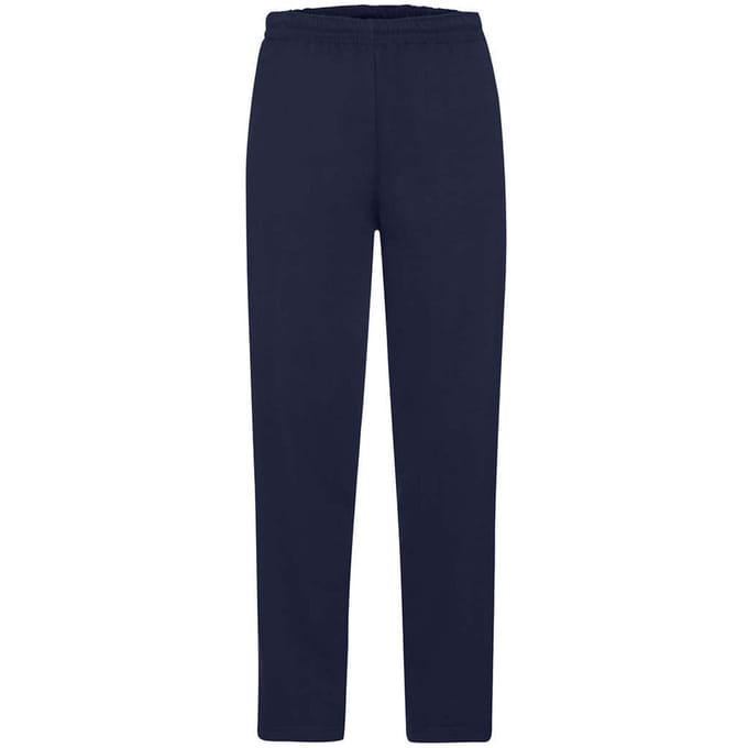 Fruit of the Loom Heren joggingbroek met open zoom (Deep Navy)