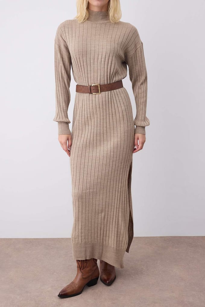 Dames platte maxi lange casual/casual shiftjurk