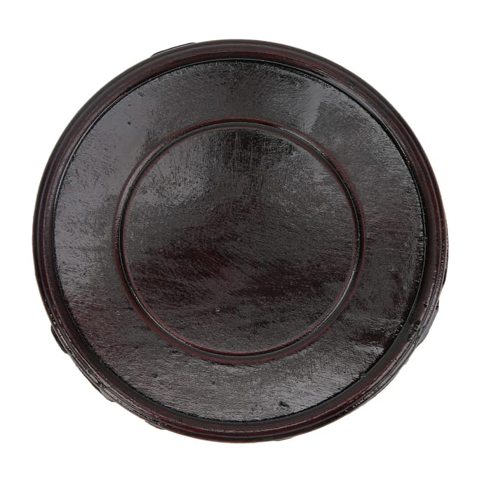 Ronde Houten Basis Multifunctioneel Retro Snijwerk Elegant Houten Display Standaard voor Huisdecoratie gray