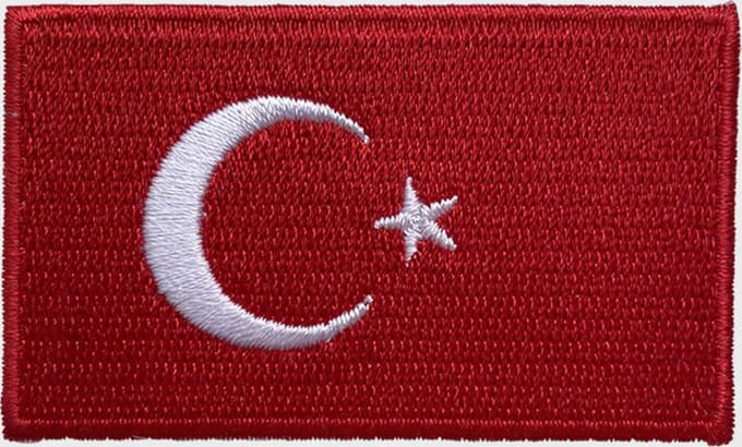 Patchy® – Turkse vlag Strijk Embleem Patch 6.5 x 4 cm