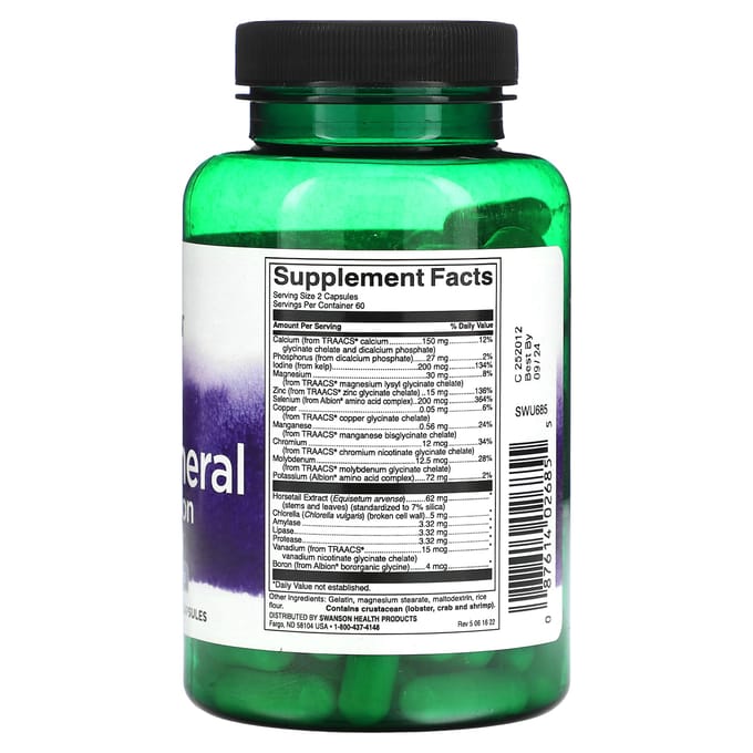 Albion, Multi Mineraal, Zonder IJzer, 120 Capsules