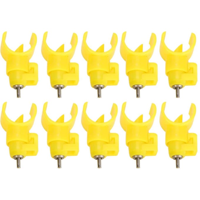 10 STUKS Kippennipel Drinkfonteinen Halve Cirkel Kogelkraan Type Pluimveedrinker yellow