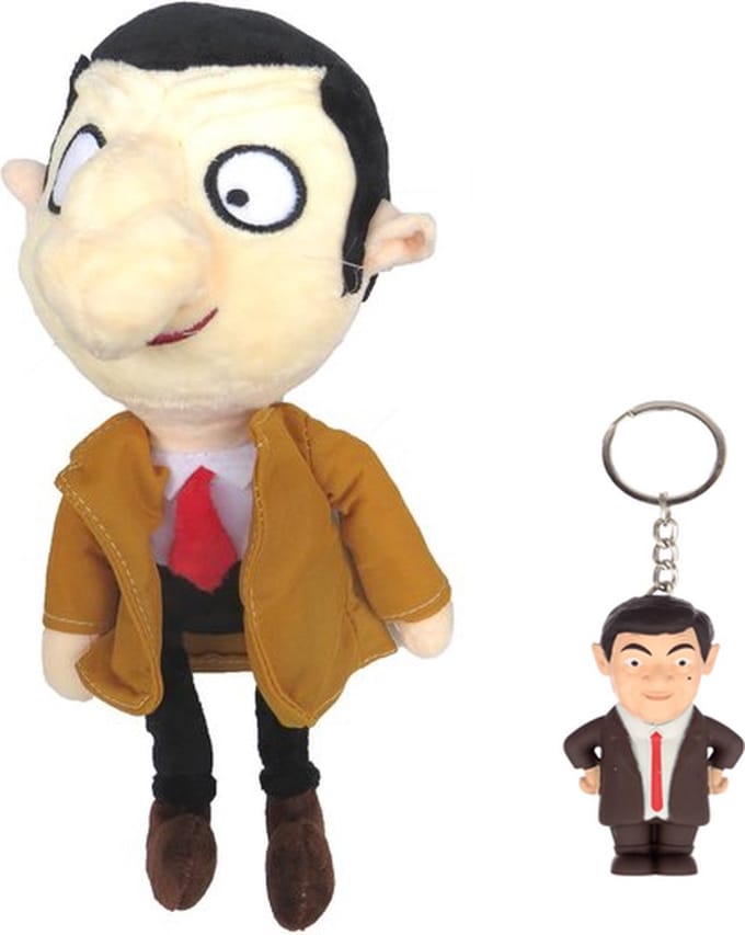 Mr. bean pop en mr. bean Led sleutelhanger met geluid