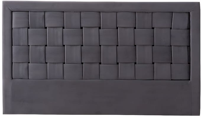 Vente-unique Hoofdeinde JENNA - Fluweel - 160cm - Donkergrijs