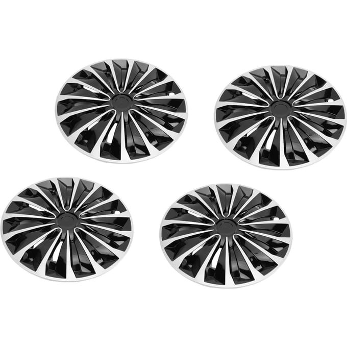 4 Pièces Moyeu de Roue 16 Pouces Remplacement pour Moyeu R16 Cache-Roue black