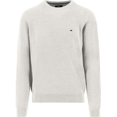 Fynch-Hatton Trui Fine Texture O-Neck Cotton Winter White / male