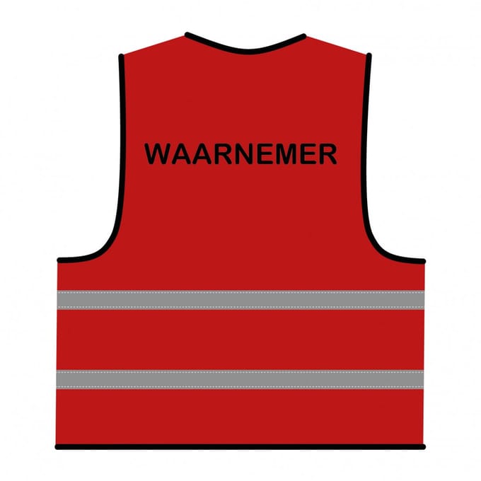 Waarnemer hesje rood