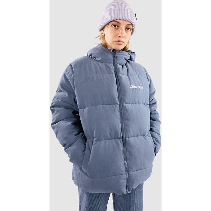Santa Cruz Strip Boxy Quilted Jas blauw