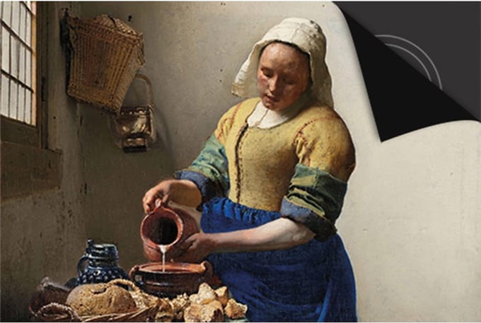 Inductie Beschermer Melkmeisje print Exclusief 77x51cm