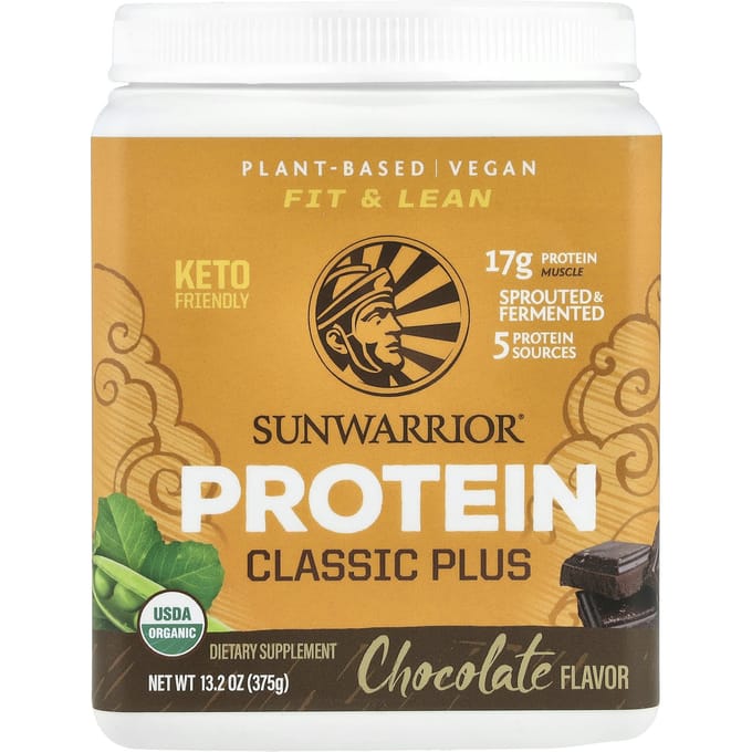 Sunwarrior, Protéine Classic Plus, Bio Végétale, Chocolat, 13.2 oz (375 g)