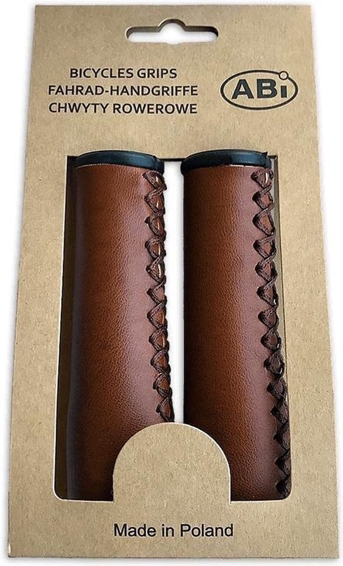 Fiets handvatten set ABI 120 mm - Bruin