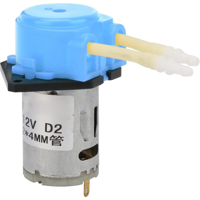 DC12V Blauwe Micro Water Vloeistof Peristaltische Pomp Voor Aquarium Lab Analytisch 2*4mm gray