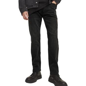 JACK & JONES Heren jeans, regular fit, normale taillehoogte (Zwart, 36/32)