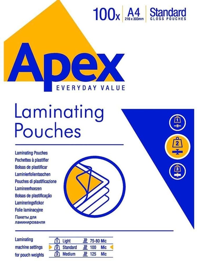 Fellowes Laminating pouches a4 75/80mic 100 pack