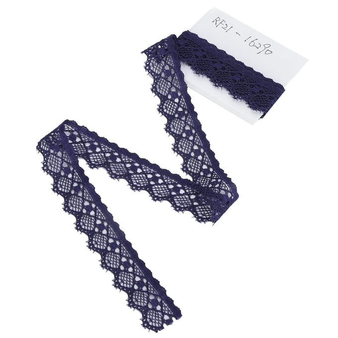 Kanten Lint Kledingaccessoires Decoreren Knutselen DIY Materialen 10 Yards 2cm Breed Donkerblauw blue