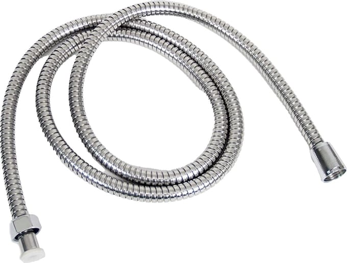 Gerimport Doucheslang rekbara - zilver - 180 tot 220 cm - met douchekop aansluiting - RVS