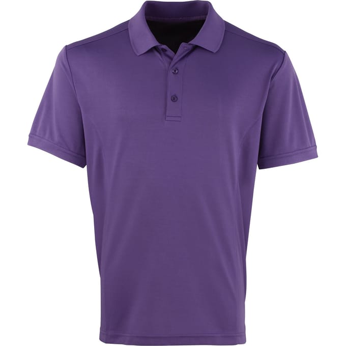 Premier Heren Coolchecker Pique korte mouw Polo T-Shirt (Paars)