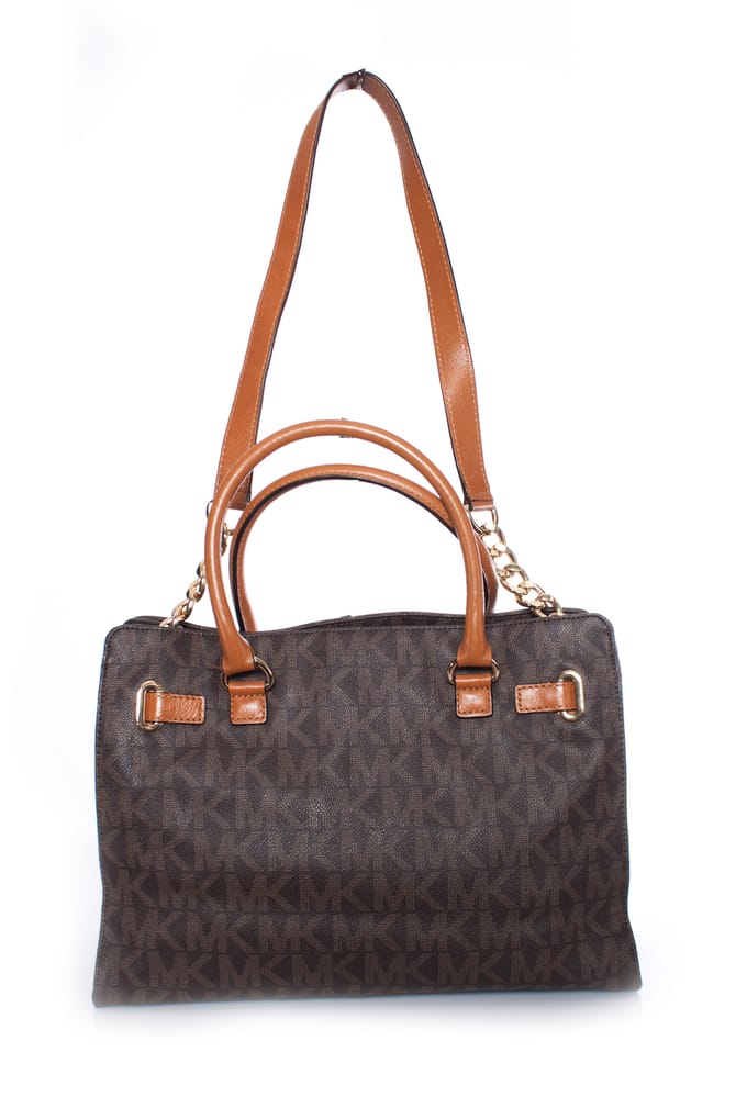 Michael Kors, bruine canvas monogram shopper.