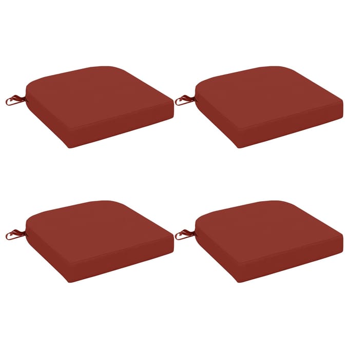 vidaXL - 4-delige - zitkussens - SOEST - 4 - pcs - 100% - Polyester - Rood