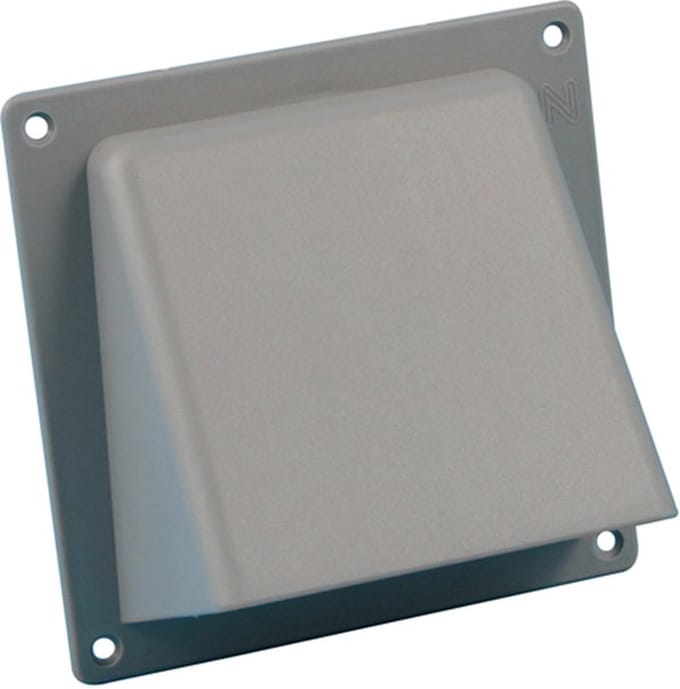 Nedco gevelklep Ø100mm - 110x54mm - kunststof - grijs