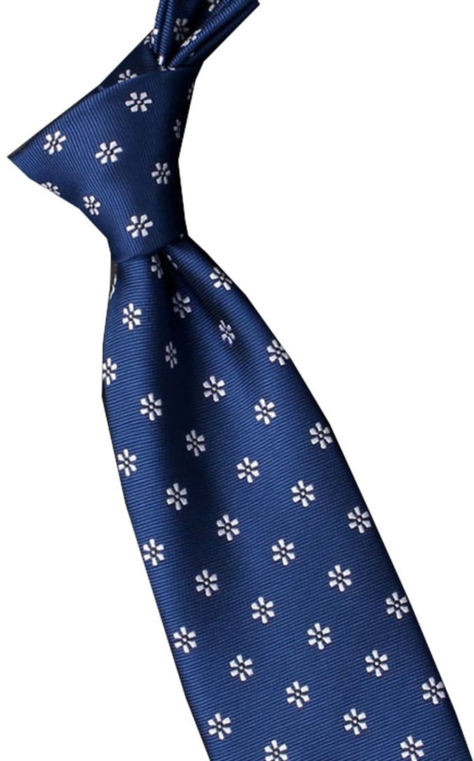 Stropdas Heren – Tie – Stropdas – Bloemen – Blauw