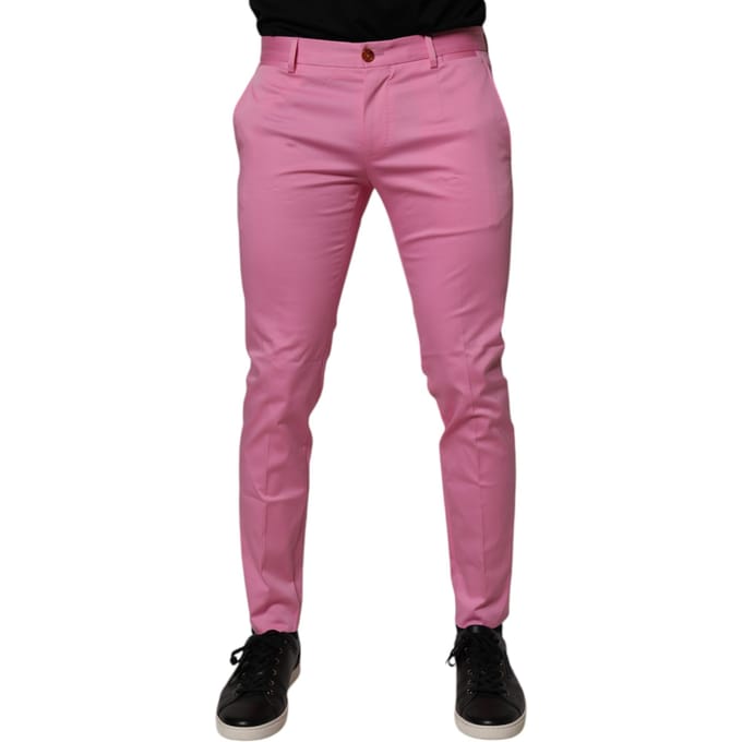 Slanke Pasvorm Roze Broek