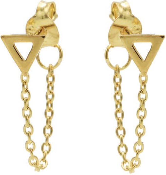 Karma Oorbellen Chain Open Triangle Goud
