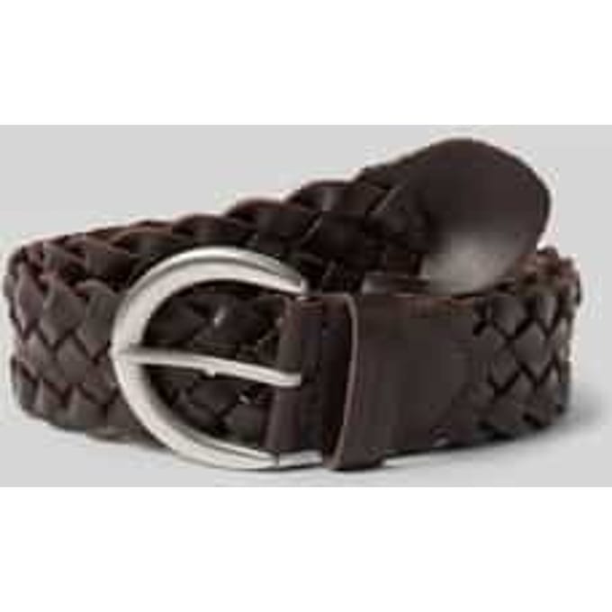 Tom Tailor - TTLISA gevlochten leren riem - Maat 75 - brown uni
