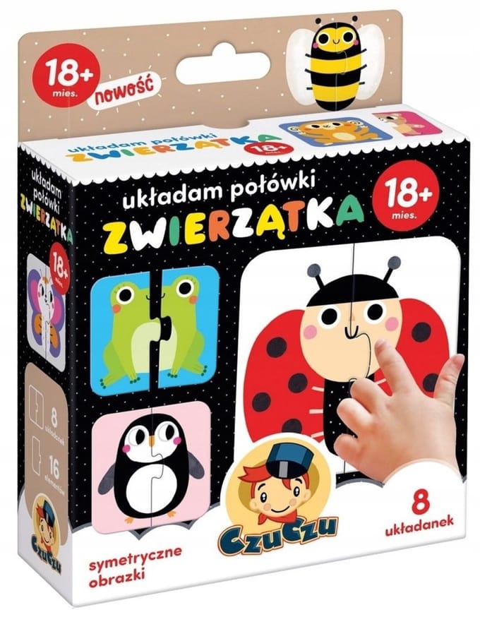 CzuCzu Dierenvriendjespuzzel 16 stukjes, vanaf 18 maanden