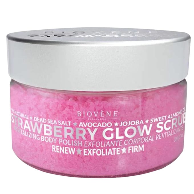 Biovene, Glow, Aardbei, Peeling, Body Scrub, 200 g