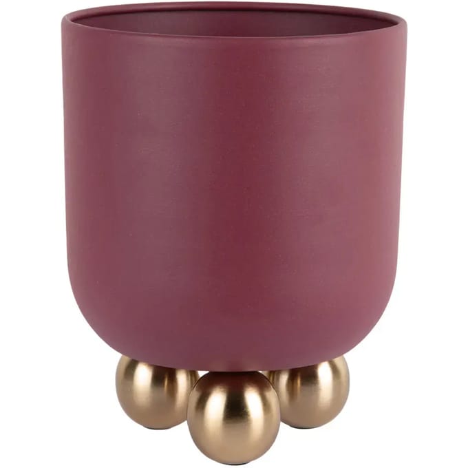 Present Time Bloempot Estilo Small - Rood - 18.5x18.5x23cm - Modern