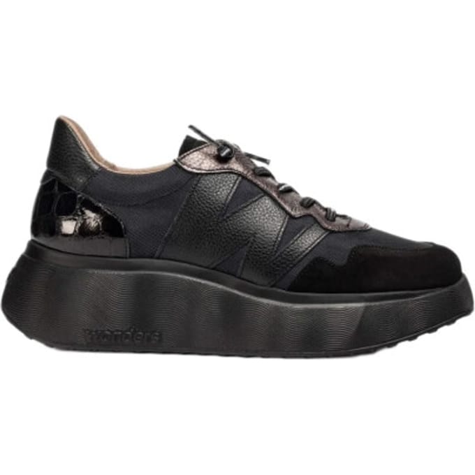 Wonders Roma 31 - dames sneaker - Zwart - maat 42 (EU) 9 (UK)