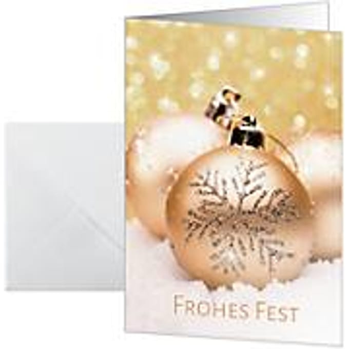 Kerstmotiefkaart "Kerstvreugde", A6 (A5), 250g/m², 25 stuks, wit karton, inkjet & laserprinter