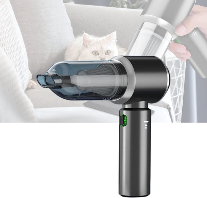 CLVP® Kruimeldief Draadloos - Auto Stofzuiger - Handstofzuiger - Zwart
