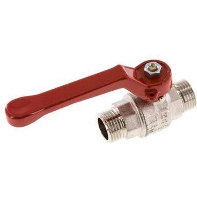 G 1/2 inch Buitendraad 2-Weg Messing Kogelkraan - BL2BN-M-MM-012